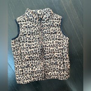 GAP Leopard Print Puffer Vest